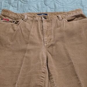 Women's Tan Corduroy Straight Leg Jeans